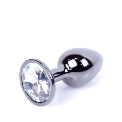 MyLove Toys - Jewellery Dark Silver PLUG- Clear - 1