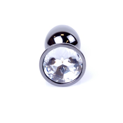 MyLove Toys - Jewellery Dark Silver PLUG- Clear - 1 2