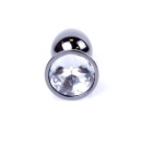 Biżuteria analna Jewellery Dark Silver PLUG - stal nierdzewna, kształt bulwiasty z wąską szyjką, dł. 7 cm, maks. śred. 2,7 cm - 2