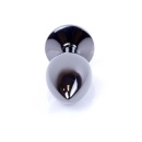 Biżuteria analna Jewellery Dark Silver PLUG - stal nierdzewna, kształt bulwiasty z wąską szyjką, dł. 7 cm, maks. śred. 2,7 cm - 4