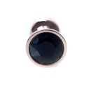 Korek analny Jewellery Red Gold PLUG Black - biżuteria analna ze stali nierdzewnej, anatomiczna, 7 cm x 2,7 cm - 1