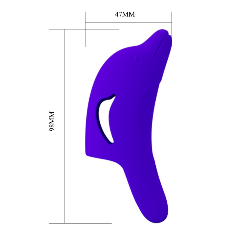 Wibrator na palec Delphini 8,5 cm, 10 trybów wibracji - 8