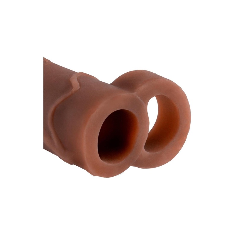 FANTASY X-TENSIONS PERFECT 2 INCH EXTENSION WITH BALL STRAP BROWN - 1