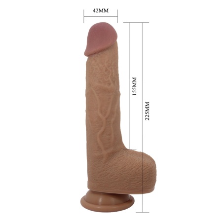 Realistyczny wibrator Tommy z ruchem posuwisto-zwrotnym i przyssawką - długość 22,5 cm - 10