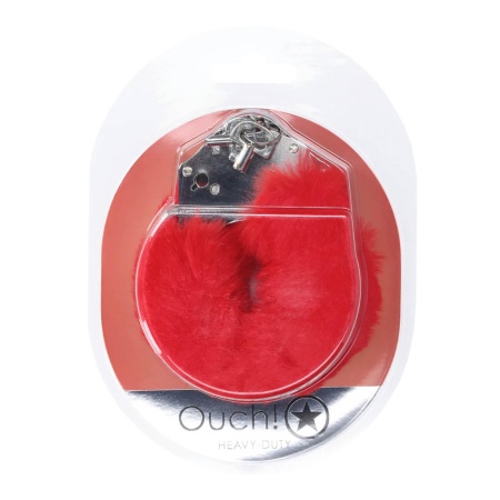 Heavy-duty Fluffy Handcuffs - Red - 2