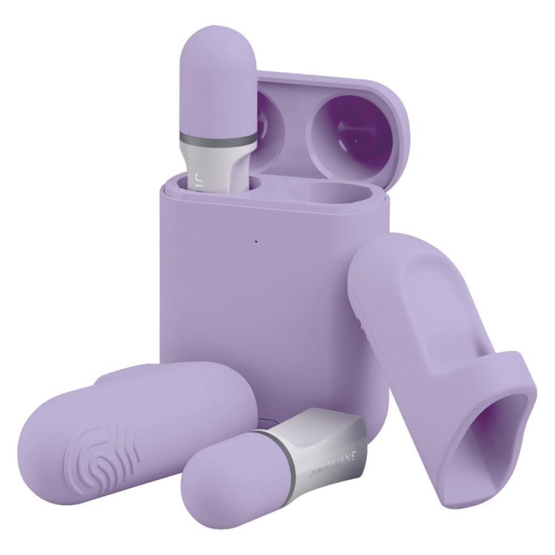 Wibrator na palec Hello Touch Pro – zestaw 2 mini masażerów z etui pełniącym funkcję pilota, 6,2 cm - 2