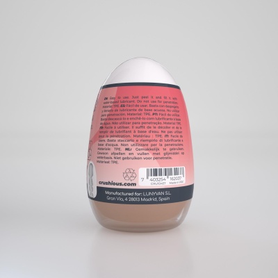 Masturbator oralny Crushious Ezy Egg 7 cm, biało-różowo-brązowy z czerwonymi plamami - 1 2