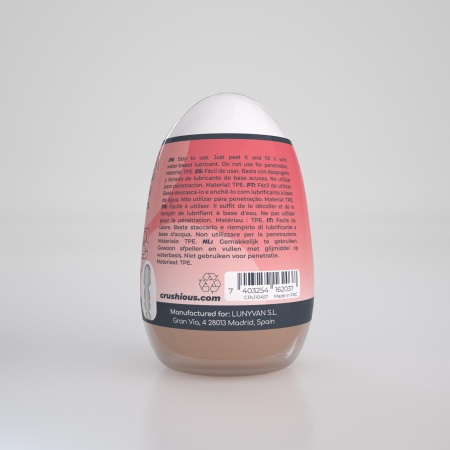 Masturbator oralny Crushious Ezy Egg 7 cm, biało-różowo-brązowy z czerwonymi plamami - 2