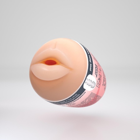 Masturbator oralny Crushious Ezy Egg 7 cm, biało-różowo-brązowy z czerwonymi plamami - 3
