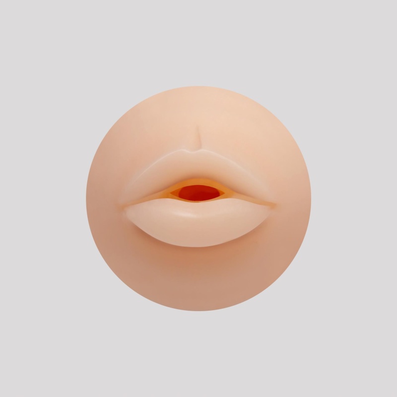 Masturbator oralny Crushious Ezy Egg 7 cm, biało-różowo-brązowy z czerwonymi plamami - 4
