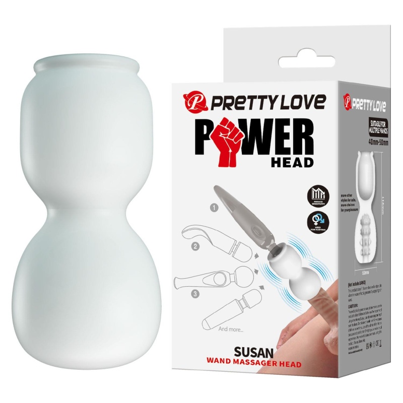 Końcówka do masażera Power Head Susan z elastycznego TPE 11,4 cm - 1