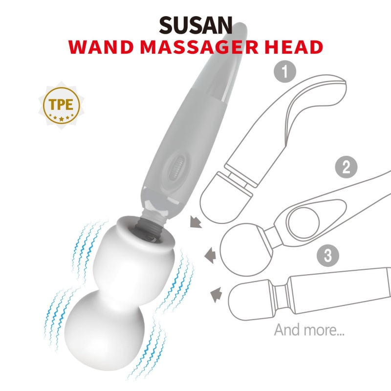 Końcówka do masażera Power Head Susan z elastycznego TPE 11,4 cm - 2