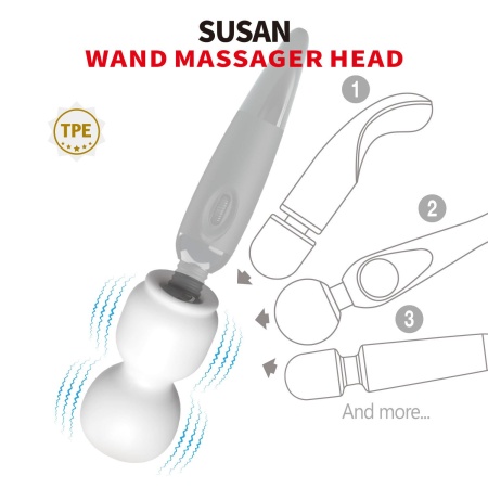 Końcówka do masażera Power Head Susan z elastycznego TPE 11,4 cm - 2