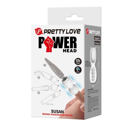 Końcówka do masażera Power Head Susan z elastycznego TPE 11,4 cm - 8