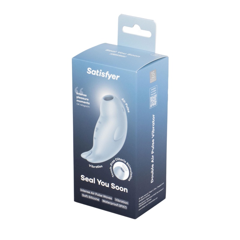 Satisfyer Seal You Soon - bezdotykowy stymulator łechtaczki z technologią Air Pulse i wibracjami, 11 cm - 6