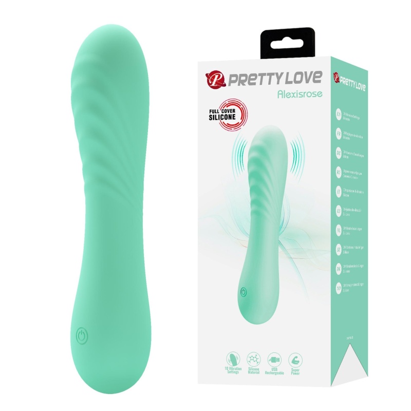 Wibrator Alexisrose — giętki silikon, 10 trybów wibracji, długość 15 cm - 1