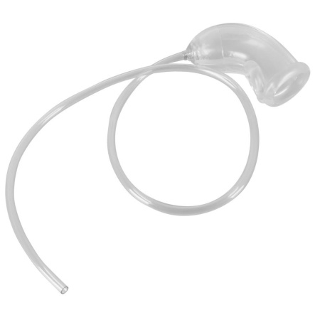 Nakładka na penisa Piss Play Sleeve – przezroczysta, z pierścieniem na jądra i przewodem 80 cm, długość 10,6 cm, Ø 3,5 cm - 3
