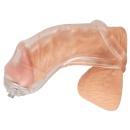 Nakładka na penisa Piss Play Sleeve – przezroczysta, z pierścieniem na jądra i przewodem 80 cm, długość 10,6 cm, Ø 3,5 cm - 7