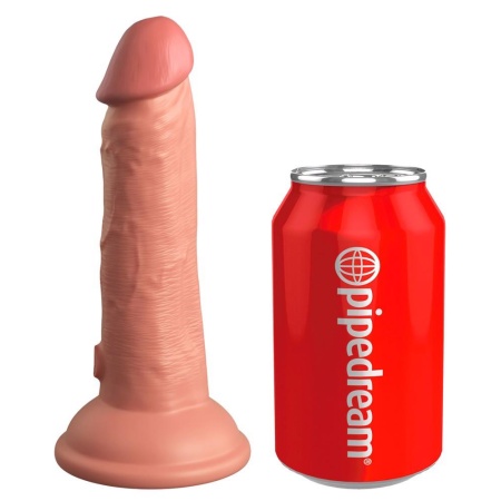 Wibrator realistyczny King Cock Elite 6 DD z silikonu dual density i przyssawką 17,8 cm - 2