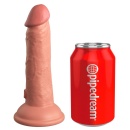 Wibrator realistyczny King Cock Elite 6 DD z silikonu dual density i przyssawką 17,8 cm - 2