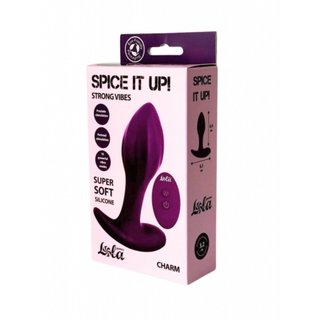 Wibrujący Plug Analny Charm z Pilotem, Elastyczna Szyjka, 10,3 cm - 1
