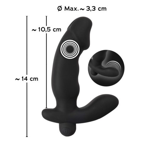 Wibrator prostaty ANOS Cock Shaped – korek analny z 10 trybami wibracji, długość wkładki 10,5 cm, średnica maks. 3,3 cm - 9