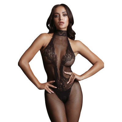 Fishnet and Lace Bodystocking - One Size - 1