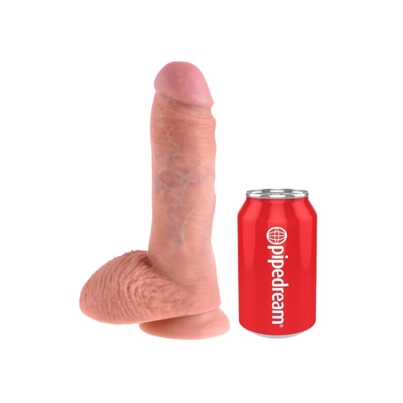 KING COCK 8 INCH COCK WITH BALLS LIGHT - 1