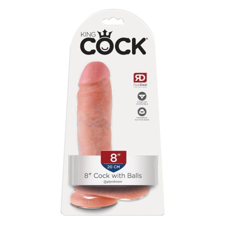 KING COCK 8 INCH COCK WITH BALLS LIGHT - 5