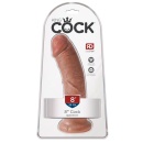 Dildo King Cock 8 inch Tan – realistyczny kształt z przyssawką i kompatybilnością ze strap-on, długość 21,5 cm - 1