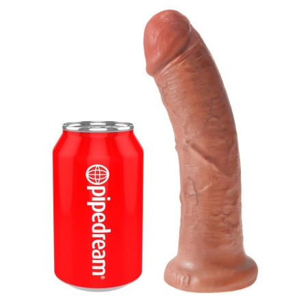 Dildo King Cock 8 inch Tan – realistyczny kształt z przyssawką i kompatybilnością ze strap-on, długość 21,5 cm - 2