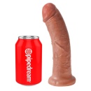 Dildo King Cock 8 inch Tan – realistyczny kształt z przyssawką i kompatybilnością ze strap-on, długość 21,5 cm - 2