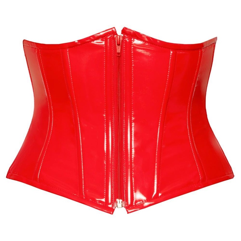Vinyl Waist Cincher red L - 6