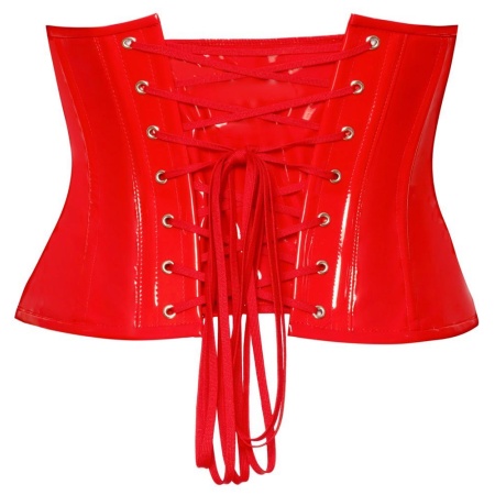 Vinyl Waist Cincher red L - 7