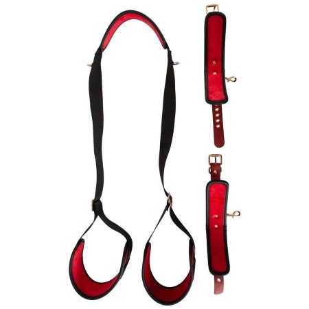 Zestaw ograniczników szyi i ud Neck/Thigh Restraint z odpinanymi kajdankami, długość 133 cm, regulacja kajdanek 13-26 cm - 6