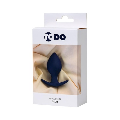 Korek analny ToDo Glob fioletowy - silikonowy plug z kulką kinetyczną 10 cm × 4,5 cm - 1