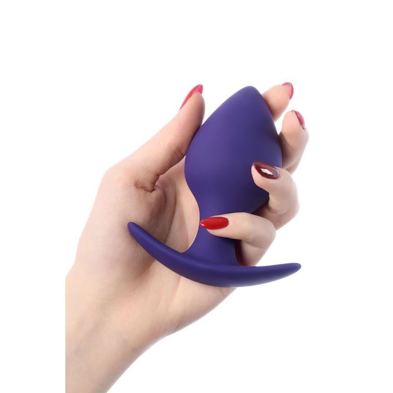 Korek analny ToDo Glob fioletowy - silikonowy plug z kulką kinetyczną 10 cm × 4,5 cm - 3