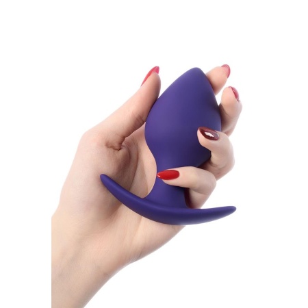 Korek analny ToDo Glob fioletowy - silikonowy plug z kulką kinetyczną 10 cm × 4,5 cm - 3