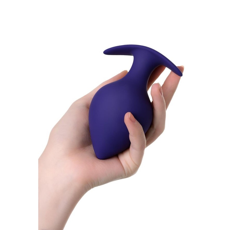 Korek analny ToDo Glob fioletowy - silikonowy plug z kulką kinetyczną 10 cm × 4,5 cm - 4