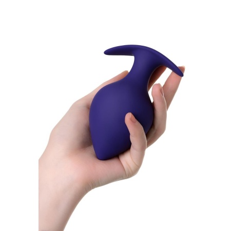 Korek analny ToDo Glob fioletowy - silikonowy plug z kulką kinetyczną 10 cm × 4,5 cm - 4