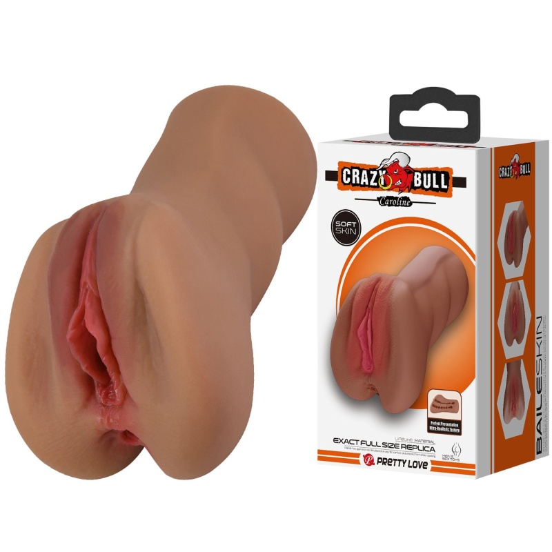 Masturbator CAROLINE TPR - wodoodporny, z żebrowanym kanałem - 1