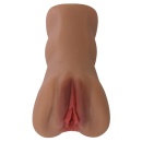 Masturbator CAROLINE TPR - wodoodporny, z żebrowanym kanałem - 3