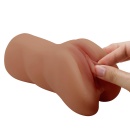 Masturbator CAROLINE TPR - wodoodporny, z żebrowanym kanałem - 6