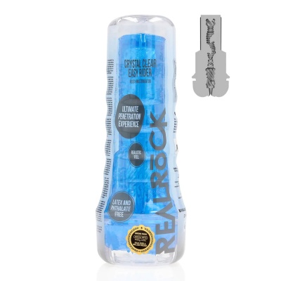 Masturbator Easy Rider Blue - miękki TPE, teksturowane wnętrze i stymulacja manualna - 1