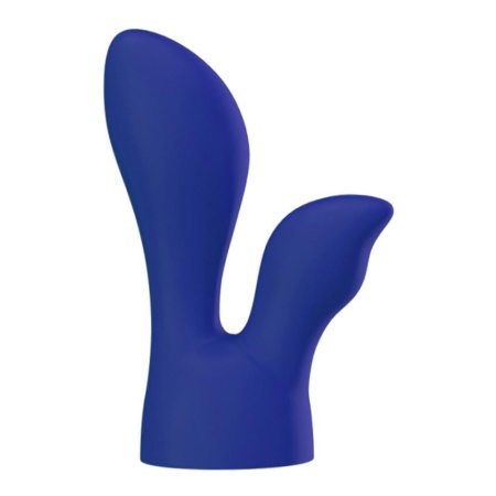 PalmSensual Blue - silikonowa nakładka stymulująca z dwiema głowicami, kompatybilna z Palm Power - 3