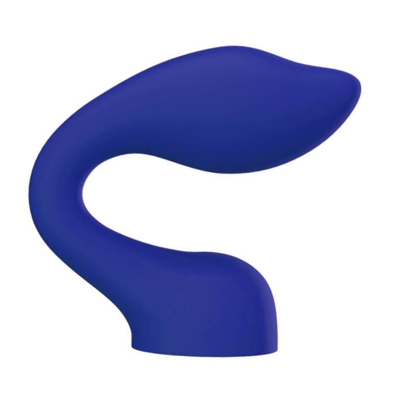 PalmSensual Blue - silikonowa nakładka stymulująca z dwiema głowicami, kompatybilna z Palm Power - 4