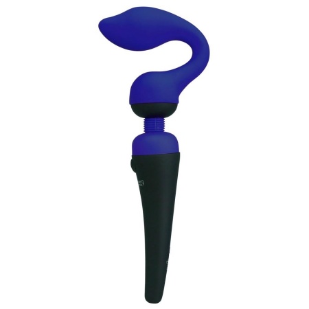 PalmSensual Blue - silikonowa nakładka stymulująca z dwiema głowicami, kompatybilna z Palm Power - 6