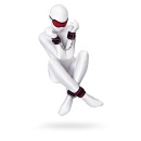 Anonymo Bandage Set - Zestaw do Bondage z Mankietami na Rzepy i Pasami pod Materac, Poliester, Czerwono-Czarny, 0,15 kg - 1