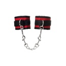 Anonymo Bandage Set - Zestaw do Bondage z Mankietami na Rzepy i Pasami pod Materac, Poliester, Czerwono-Czarny, 0,15 kg - 7