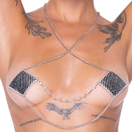 Nipple Jewellery silver chain - 5